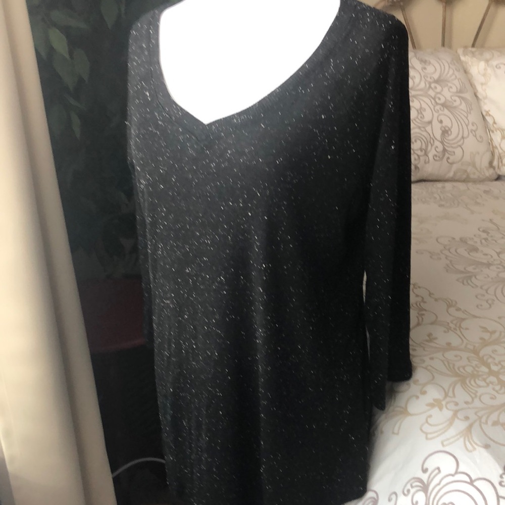 Dereck heart plus 3/4 raglan sleeve V neck top size 2X